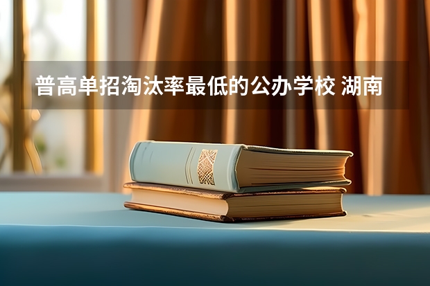普高单招淘汰率最低的公办学校 湖南单招分数最低的公办学校