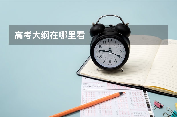 高考大纲在哪里看