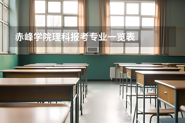 赤峰学院理科报考专业一览表