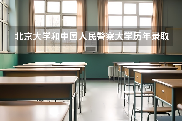 北京大学和中国人民警察大学历年录取分数线对比