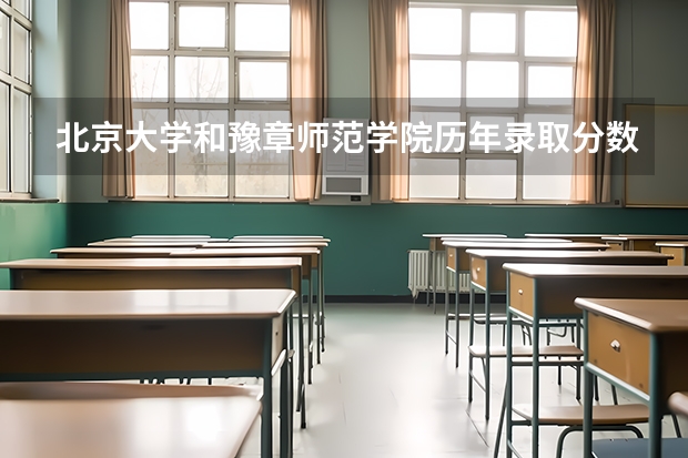 北京大学和豫章师范学院历年录取分数线对比