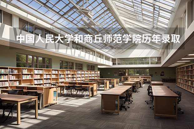 中国人民大学和商丘师范学院历年录取分数线对比