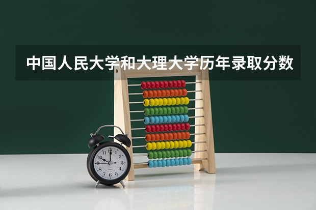 中国人民大学和大理大学历年录取分数线对比