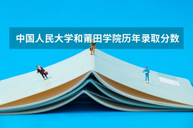 中国人民大学和莆田学院历年录取分数线对比