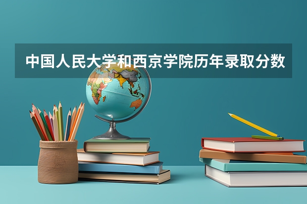 中国人民大学和西京学院历年录取分数线对比