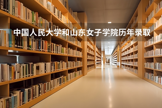 中国人民大学和山东女子学院历年录取分数线对比