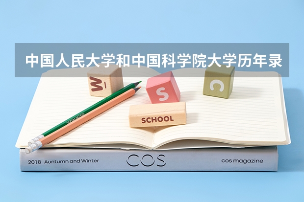 中国人民大学和中国科学院大学历年录取分数线对比