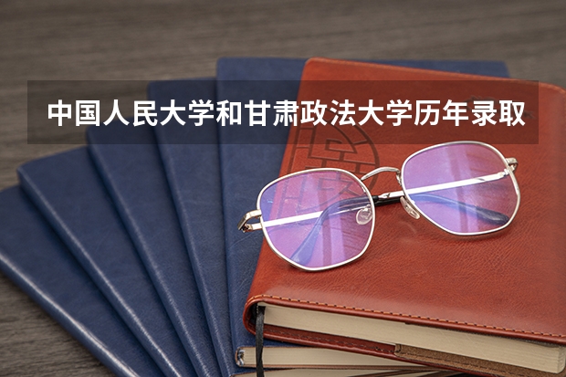 中国人民大学和甘肃政法大学历年录取分数线对比
