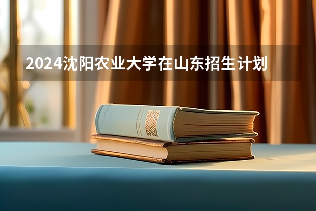 2024沈阳农业大学在山东招生计划一览表