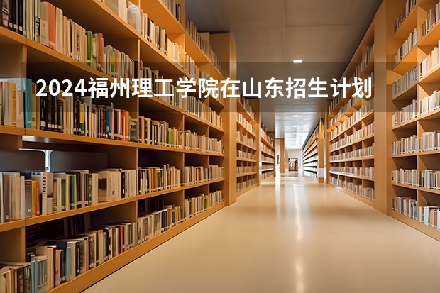 2024福州理工学院在山东招生计划一览表