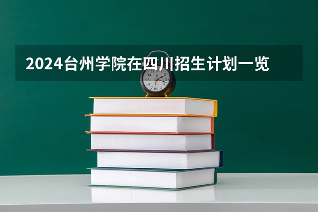 2024台州学院在四川招生计划一览表