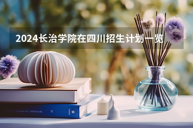 2024长治学院在四川招生计划一览表