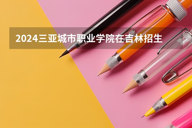 2024三亚城市职业学院在吉林招生计划一览表
