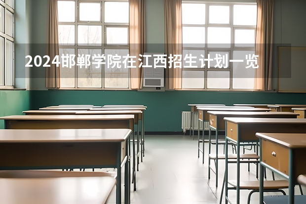 2024邯郸学院在江西招生计划一览表