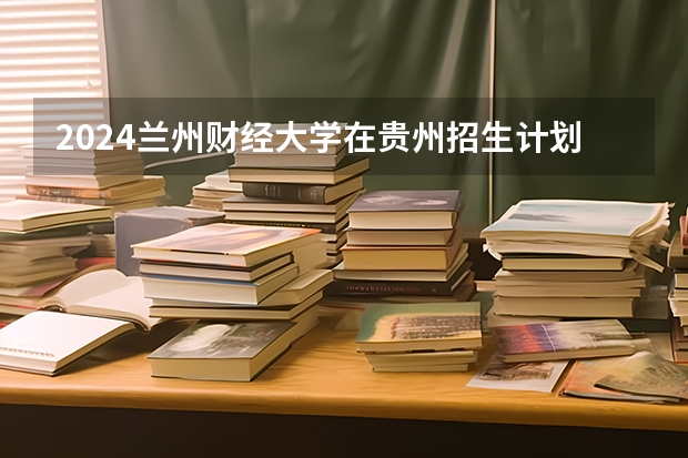 2024兰州财经大学在贵州招生计划一览表