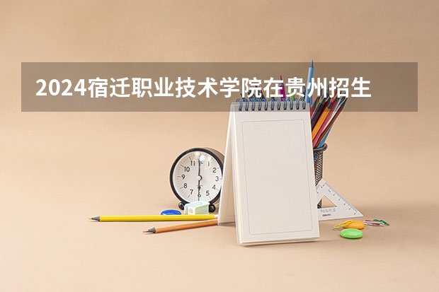2024宿迁职业技术学院在贵州招生计划一览表