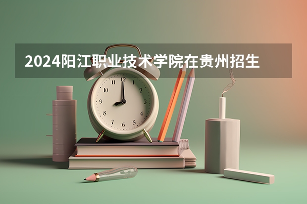 2024阳江职业技术学院在贵州招生计划一览表
