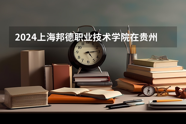 2024上海邦德职业技术学院在贵州招生计划一览表