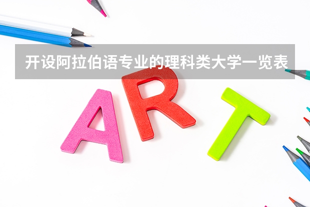 开设阿拉伯语专业的理科类大学一览表
