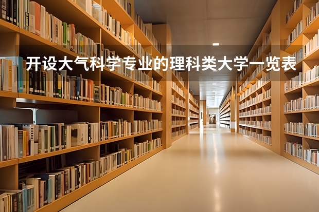 开设大气科学专业的理科类大学一览表