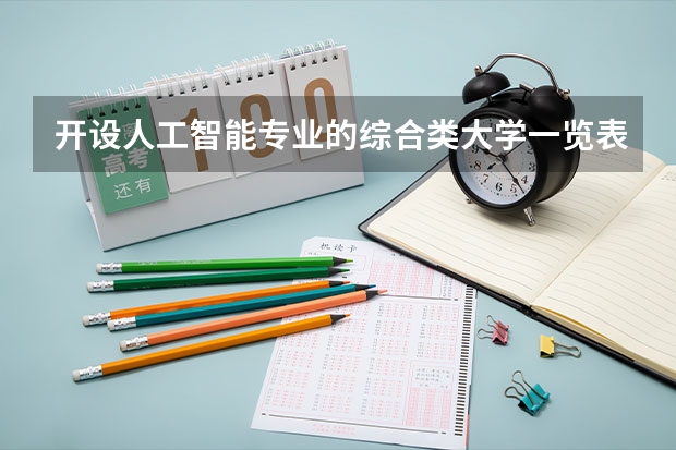 开设人工智能专业的综合类大学一览表