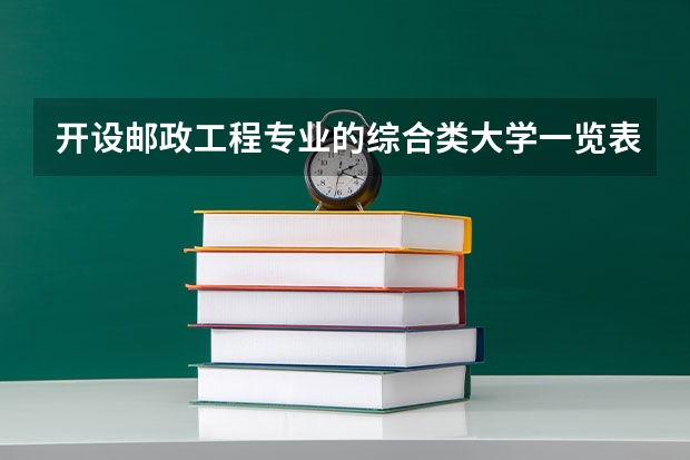 开设邮政工程专业的综合类大学一览表
