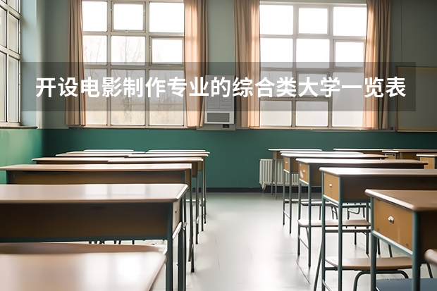 开设电影制作专业的综合类大学一览表