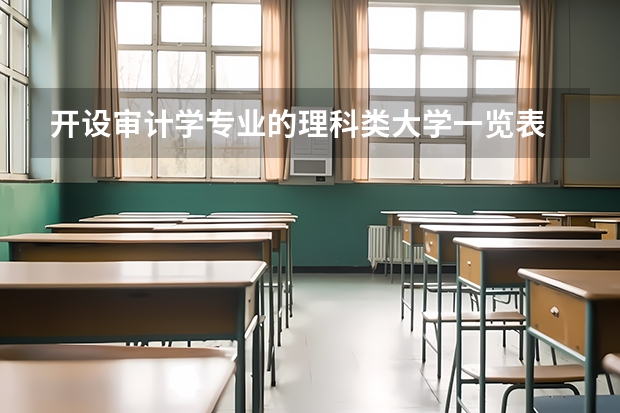 开设审计学专业的理科类大学一览表