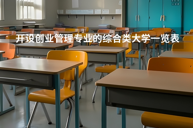 开设创业管理专业的综合类大学一览表