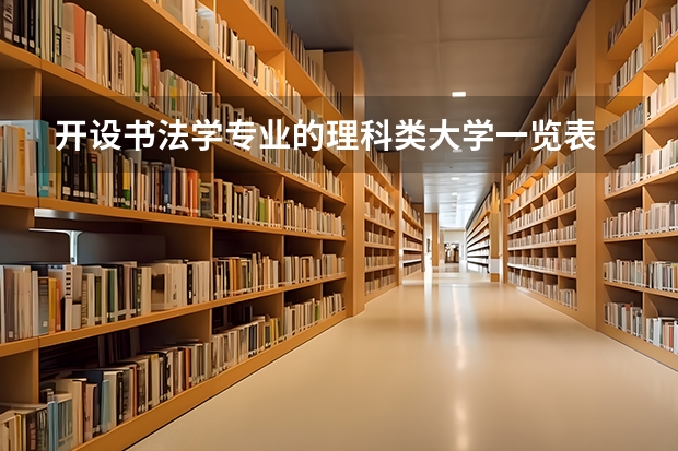 开设书法学专业的理科类大学一览表