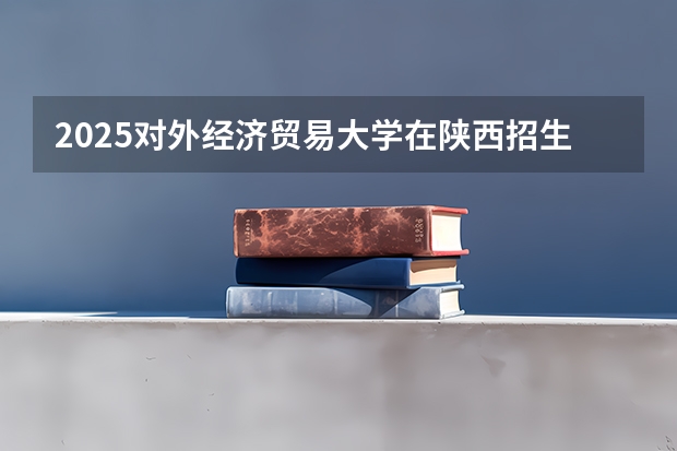2025对外经济贸易大学在陕西招生计划预测
