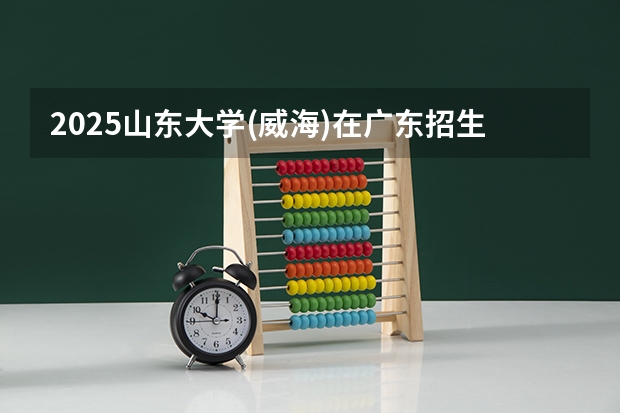 2025山东大学(威海)在广东招生计划人数汇总