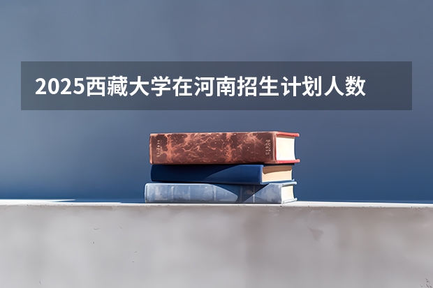 2025西藏大学在河南招生计划人数汇总