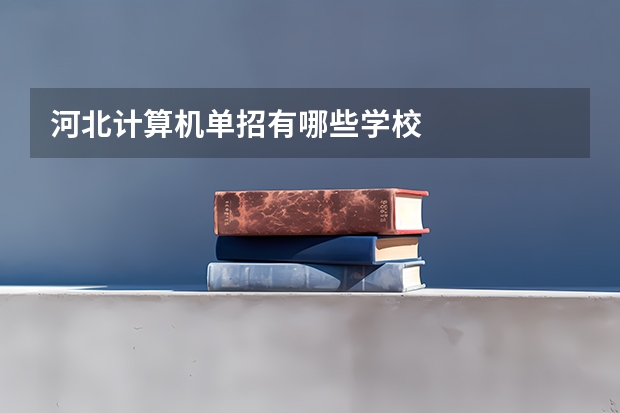 河北计算机单招有哪些学校