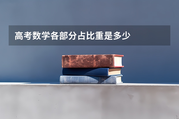 高考数学各部分占比重是多少