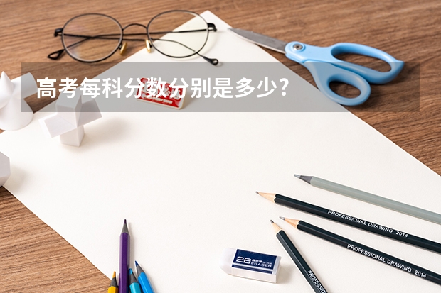高考每科分数分别是多少?